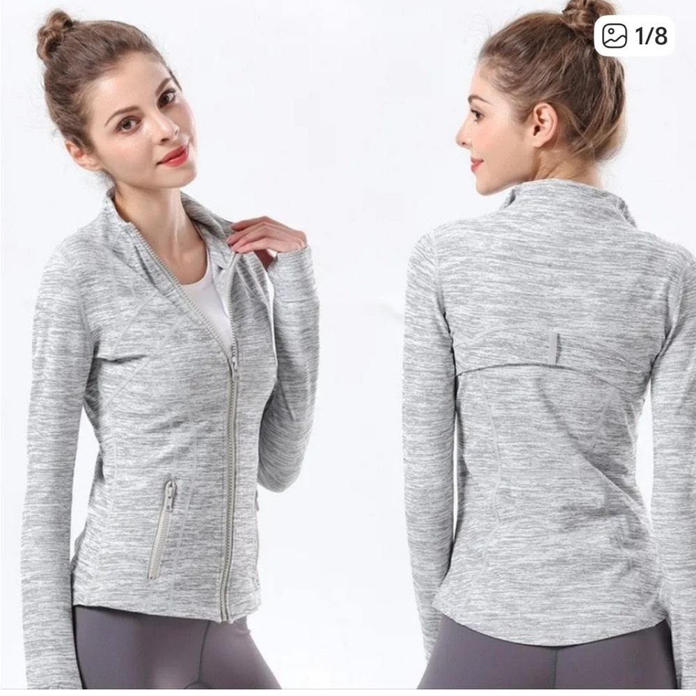 Lululemon Athletica Light Gray Zip-Up Jacket